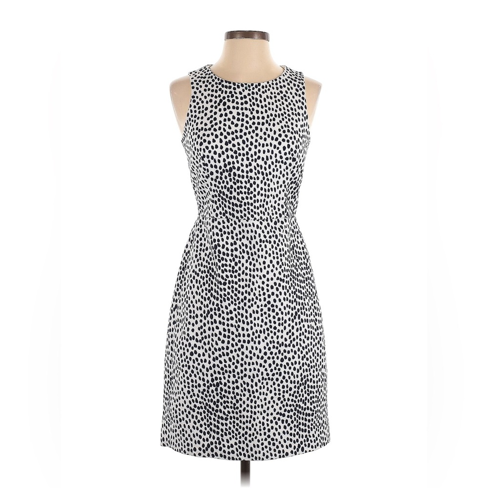 Jcrew factory navy and white fully lined sheath dress.  Size 4.